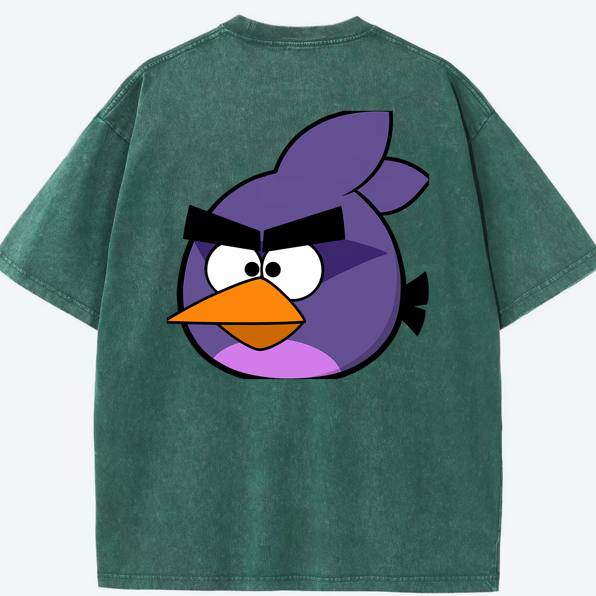 （画像用） Angry Birds アングリーバード 綿100% ヴィンテージ風 半袖Tシャツ（背面プリント）